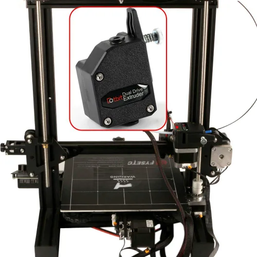 Vista 6 de 3Dman Extrusoras de doble unidad Bowden con engranajes universales para Ender 3 V2, Ender 3 Pro, Ender 3 Series, CR10 Series, Mega S, Tevo Tornado