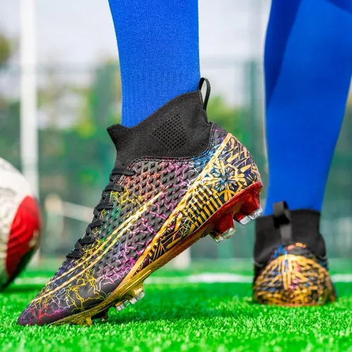 Vista 3 de Maylrvjv Tacos de fútbol unisex ligeros zapatos de fútbol para hombres y mujeres