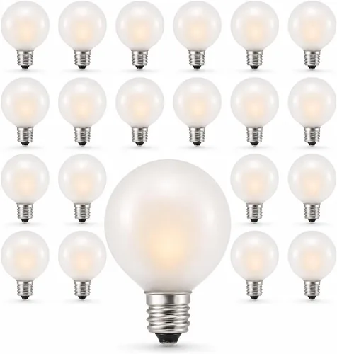 Vista 9 de Abeja Bombillas de repuesto G40, bombilla de globo transparente de 5 W que se adapta a enchufes de base de tornillo de candelabro E12/C7, bombillas