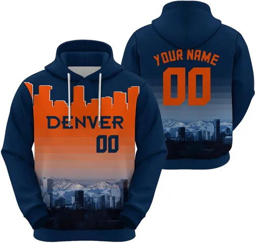Vista 13 de Custom Football Hoodies City Night Skyline Personalized Sweatshirt Name Number Fan Gift Pullover for Men Women Youth