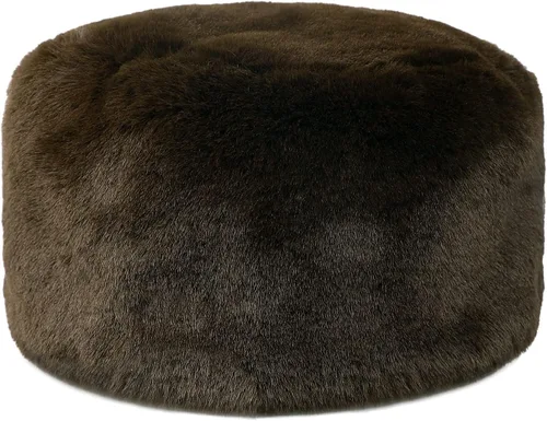 Vista 4 de Sombrero ruso de piel sintética esponjosa para hombres, mujeres y ancianos, cosaco clásico de invierno, grueso, resistente al viento, para camping