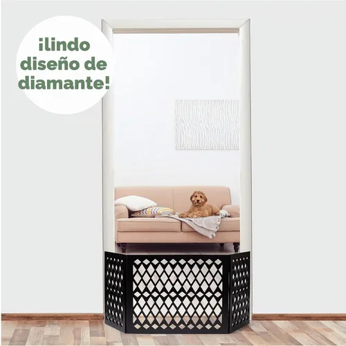 Vista 4 de Puerta independiente para mascotas Puerta para mascotas para perros pequeños Puerta de perro independiente para escaleras Puertas