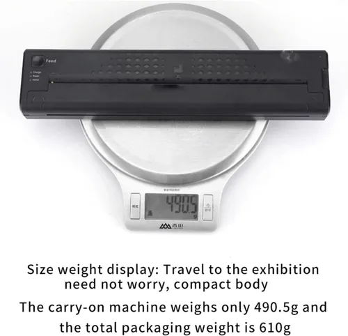 Vista 5 de Portable Thermal Tattoo Printer Transfer Machine Stencil Maker Line Drawing Photo Printing Copier 50 Sheets A4 Paper