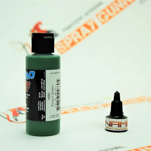 Vista 3 de Createx Auto-Air Colors Candy2o Poison Green 4660 pinturas personalizadas a base de agua