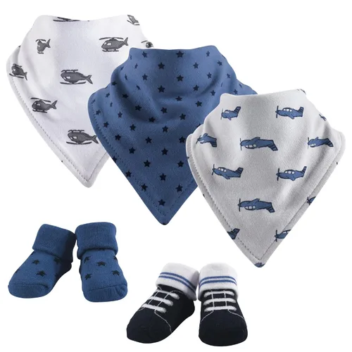 Vista 56 de Hudson Baby Conjunto de babero y calcetines unisex de algodón para bebé, Tamaño único Chica Calabaza