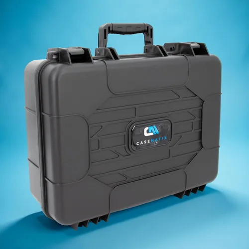 Vista 8 de CASEMATIX Funda de viaje para proyector de carcasa rígida compatible con proyectores Epson VS250 SVGA, VS350 XGA, VS355 WXGA con cable HDMI