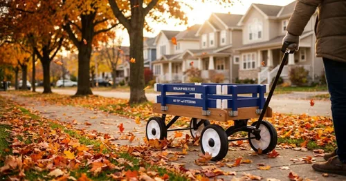 Vista 3 de AmishToyBox Berlin P-Wee Wagon - Modelo F257 - Amish fabricado en Ohio, Estados Unidos (azul)
