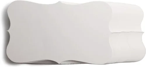 Vista 3 de PPAPPAPPIYO Ficha de índice blanco 3x5/Juego de 50 fichas en blanco 300gsm (blanco) Thick cardstock & die-cut baroque shape. Blank flash cards for