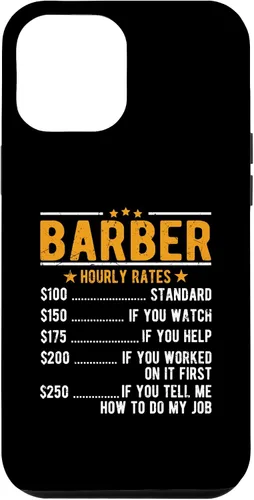 Vista 6 de Funda para iPhone 15 Barber tarifas por hora