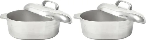 Vista 10 de IMUSA Asador ovalado de aluminio fundido Cajun de 11 pulgadas de alto con tapa