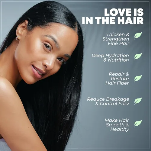 Vista 4 de All Natural - Juego de champú y acondicionador para cabello saludable para mujeres y hombres, champú y acondicionador para reparación de puntas