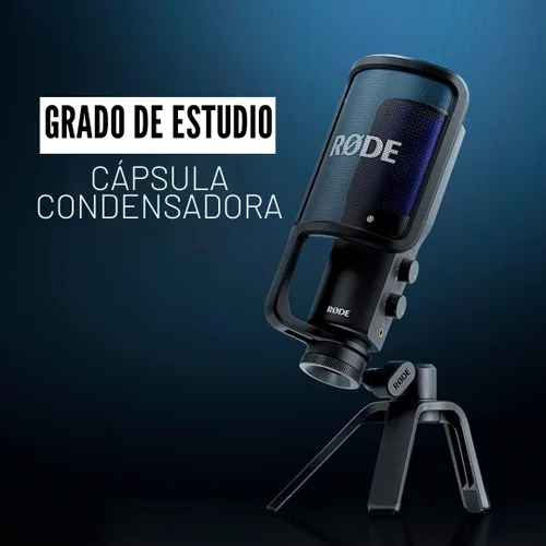 Vista 7 de RØDE NT-USB+ Micrófono condensador USB de grado profesional para grabar audio de calidad de estudio directamente en una computadora o dispositivo