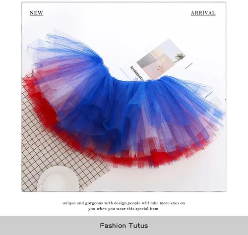 Vista 26 de REETAN Falda tutú de ballet de 6 capas de tul corto tutús para mujer