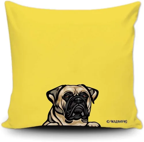Vista 18 de Funda de almohada para perro, divertida funda de almohada para sofá, cama, decoración del hogar, 20 x 20 pulgadas Bull Terrier-1-10