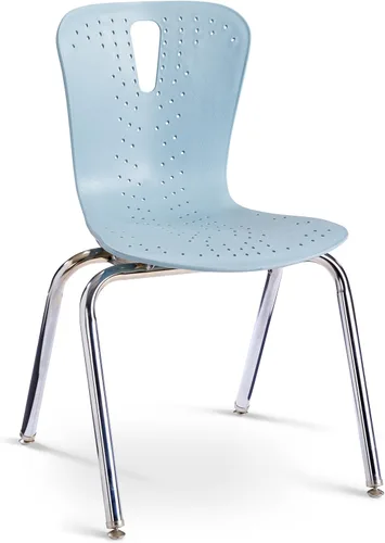 Vista 9 de Jonti-Craft Berries 8244JC1131 - Silla apilable para niños con patas cromadas, 14 pulgadas de altura, color azul costero