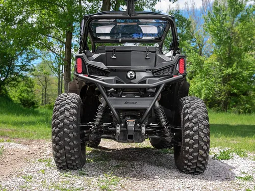 Vista 3 de SuperATV Parachoques trasero para Can-Am Maverick Trail 700/800/1000, tubo de acero de 1.75 pulgadas, revestimiento en polvo, sin obstrucción