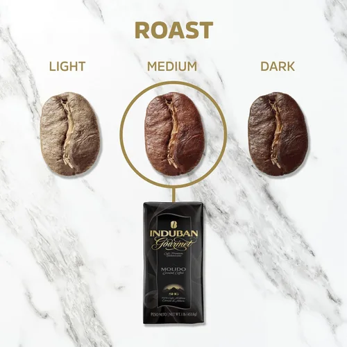 Vista 2 de Induban Gourmet, bolsa de 16 onzas, café molido, tostado medio, café 100% arábica premium de la República Dominicana (paquete de 1)