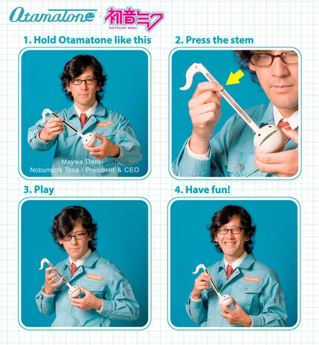 Vista 4 de Otamatone Classic Hatsune Miku Vocaloid [licencia oficial] Instrumento musical electrónico de personaje japonés Sintetizador portátil de Japón Maywa
