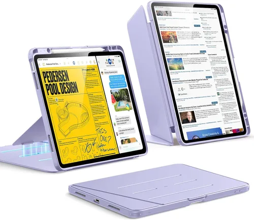 Vista 41 de ESR - Funda para iPad Air de 11 pulgadas M3/M2 (2025/2024), iPad Air de 5ª/4ª generación (2022/2020), funda con soporte vertical, múltiples ángulos