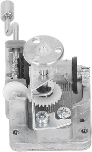 Vista 3 de Pilipane 18 Note Musical Mechanism Movement Retro Style Alloy Hand Crank Music Box Mechanism Replacement for Home Decor DIY Craft Projects