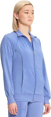 Vista 27 de Infinity by Cherokee 2391A - Chaquetas médicas con cremallera frontal para mujer, tela elástica en 4 direcciones