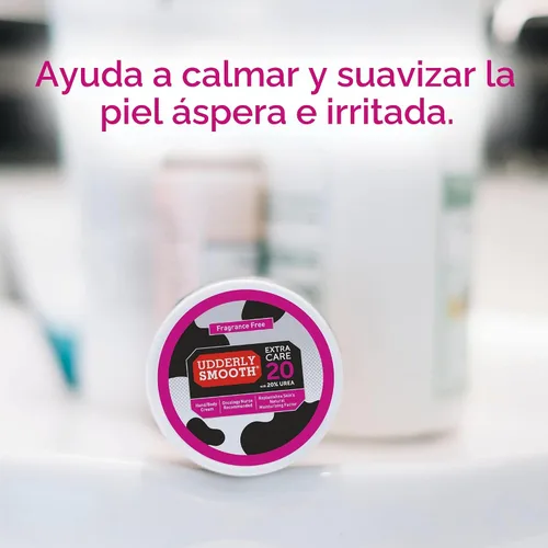 Vista 7 de Udderly Smooth Extra Care Crema hidratante profunda para manos/cuerpo con 20% de urea, sin perfume, 8 onzas Crema hidratante intensiva, crema