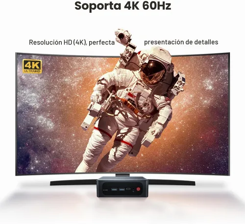 Vista 5 de Beelink SER5 Mini PC, AMD Ryzen 5 5500U 6C/12T, 16G DDR4 RAM 480G SSD