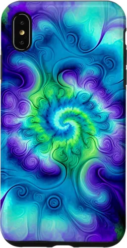 Vista 11 de Tie Dye Colorido Azul Cian Púrpura Verde Diseño Caso para iPhone 17