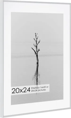 Vista 226 de Fun Memories Marco de Fotos A2 Negro, Marcos de Póster de Metal de Alta Gama de 16.5 x 23.5 pulgadas para Pared, Marco de Fotos A2 con Paspartú A3