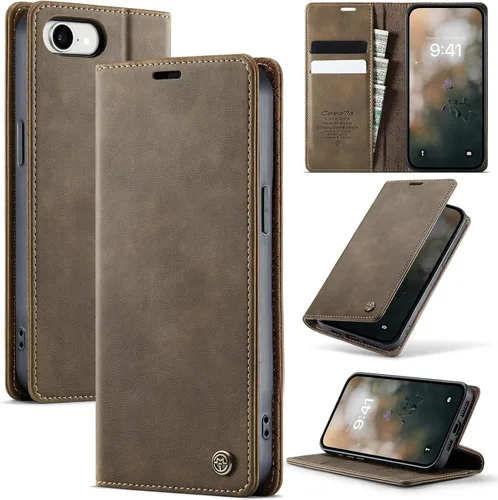 Vista 95 de Funda tipo cartera para Samsung Galaxy Z Fold 7 de piel con tarjetero y función atril, cierre magnético, bloqueo RFID, TPU a prueba de golpes, Negro