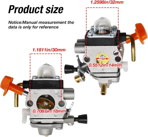 Vista 2 de SYOWADA Repuesto de carburador FS87 para Stihl FC90 FC95 FC100 FC110 HL90 HL95 HL100 HL101 HL110 FS110 FS130 SP90 SP90T, reemplazo de carburador