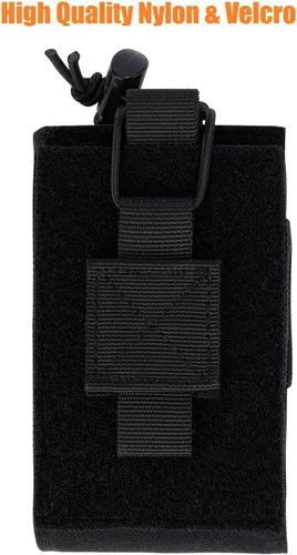 Vista 4 de Bolsa de radio ajustable MOLLE Soporte de radio para cinturón táctico de dos vías Funda de radio Walkie Talkies caso Rifle Mag Carrier 0.219 in
