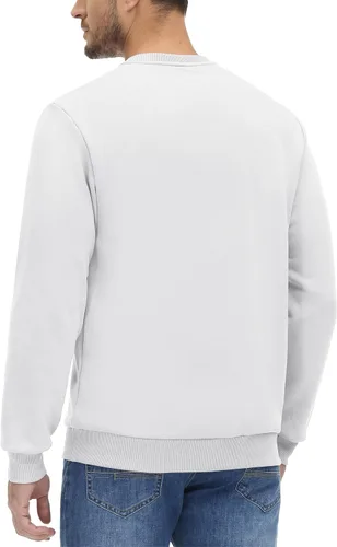 Vista 110 de MAGCOMSEN Sudadera de cuello redondo para hombre de manga larga casual cálida de forro polar