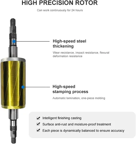 Vista 8 de Vibrador de hormigón 30W motor de vibración monofásico AC 110V 3600rpm herramienta vibrante para la tolva de silo que agita la tabla