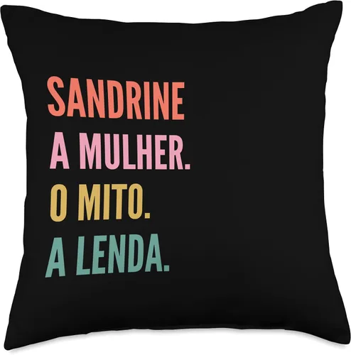 Vista 4 de Funny Portuguese First Name Design - Sandrine Throw Pillow