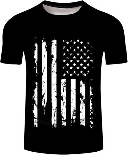 Vista 2 de Camisetas para hombre, camisetas musculares de la bandera de Estados Unidos, camisetas patrióticas de manga corta para hombre, camisetas gráficas