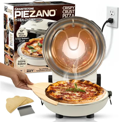 Vista 9 de PIEZANO - Horno eléctrico de pizza de 12 pulgadas para encimera de interior Negro