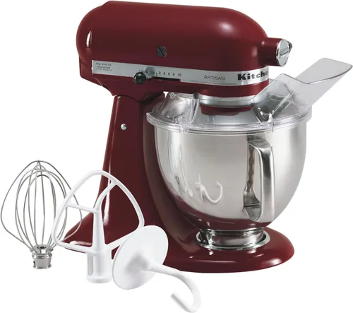 Vista 21 de KitchenAid KSM150PSCV Artisan Series Batidora de pie de 5 cuartos con escudo vertedor - Caviar