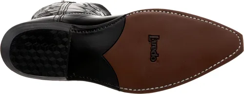 Vista 4 de Laredo Hawk - Botas de vestir con punta corta para hombre, color negro, Negro