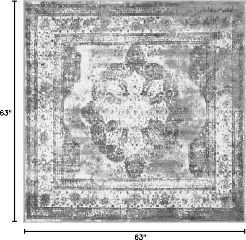 Vista 269 de Unique Loom Sofia Collection - Alfombra de área - Salle Garnier (3' 3" x 5' 3" Rectángulo, Turquesa/Azul)