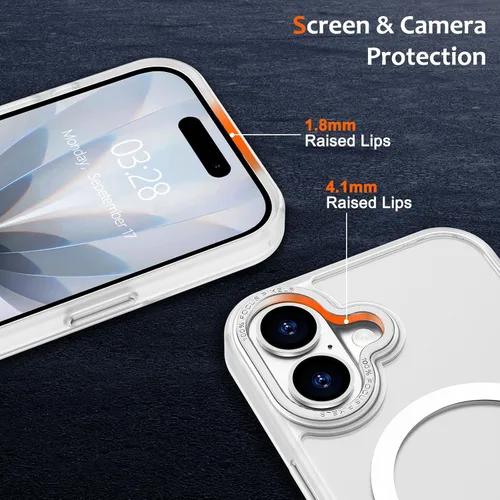 Vista 264 de Anuck - Funda magnética para iPhone 11 compatible con MagSafe, carcasa trasera mate translúcida dura, borde de TPU, delgada, resistente a impactos