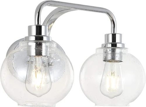 Vista 9 de JONATHAN Y Lámpara de pared LED de bronce aceitado de 6.5 pulgadas para baño, pantalla de vidrio sembrado transparente, accesorio industrial