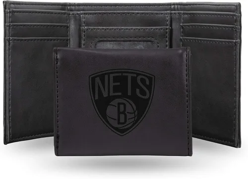 Vista 37 de NBA Rico Industries - Billetera triple grabada con láser y tres pliegues, accesorio para hombre