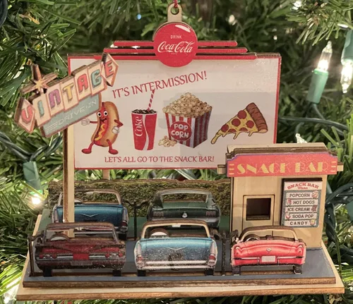 Vista 8 de Juego de árbol 3D Adorno de madera para árbol de Navidad