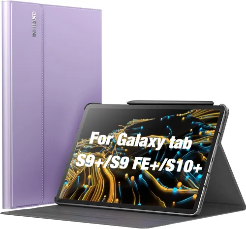 Vista 10 de INFILAND Funda para Galaxy Tab S10+ Plus 2024, S9+ Plus, S9 FE Plus, funda de soporte multiángulo compatible con Samsung Tab S10 Plus/S9 Plus/S9 FE