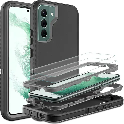 Vista 9 de Funda para S22 Plus, Samsung Galaxy S22 Plus con protector de pantalla de TPU flexible autorreparable [2 unidades], funda de cuerpo completo a