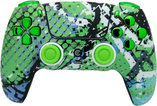 Vista 58 de Custom Wireless Controller Compatible with PS5 - Multiple Designs Available (Abstract Fusion)