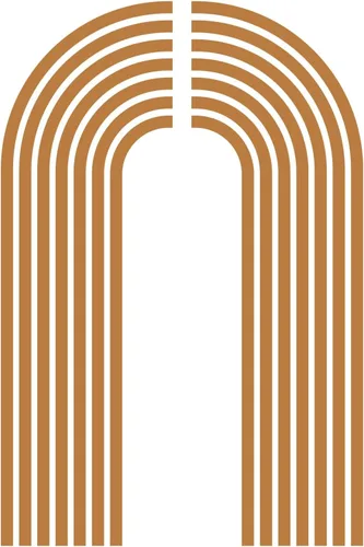 Vista 8 de Kazova - Calcomanía de arco de pared marrón - Grandes calcomanías modernas de estilo boho para cabecero, abstractas, retro, para despegar y pegar