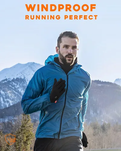 Vista 4 de Tmani Guantes de invierno para mujeres y hombres guantes térmicos para correr con forro fino para pantalla táctil guantes ligeros para caminar
