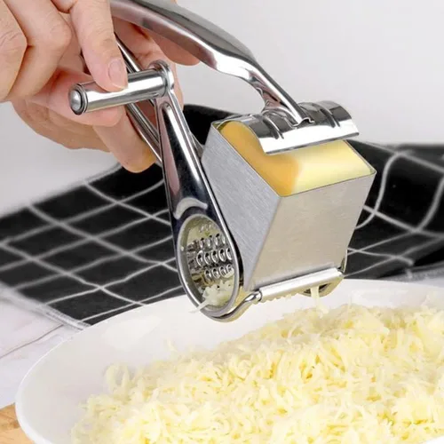 Vista 5 de Rallador de queso Rallador de patatas Rotación manual Trituración manual de acero inoxidable Rallador de trituración de patatas Rallador